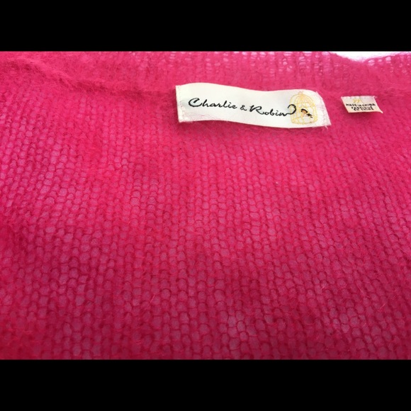 Charlie & Robin Bright Pink Long, Airy Sweater - Picture 7 of 9